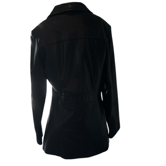 Wilsons Pelle Studio Classic Black Leather Jacket Size Medium - Picture 9 of 14